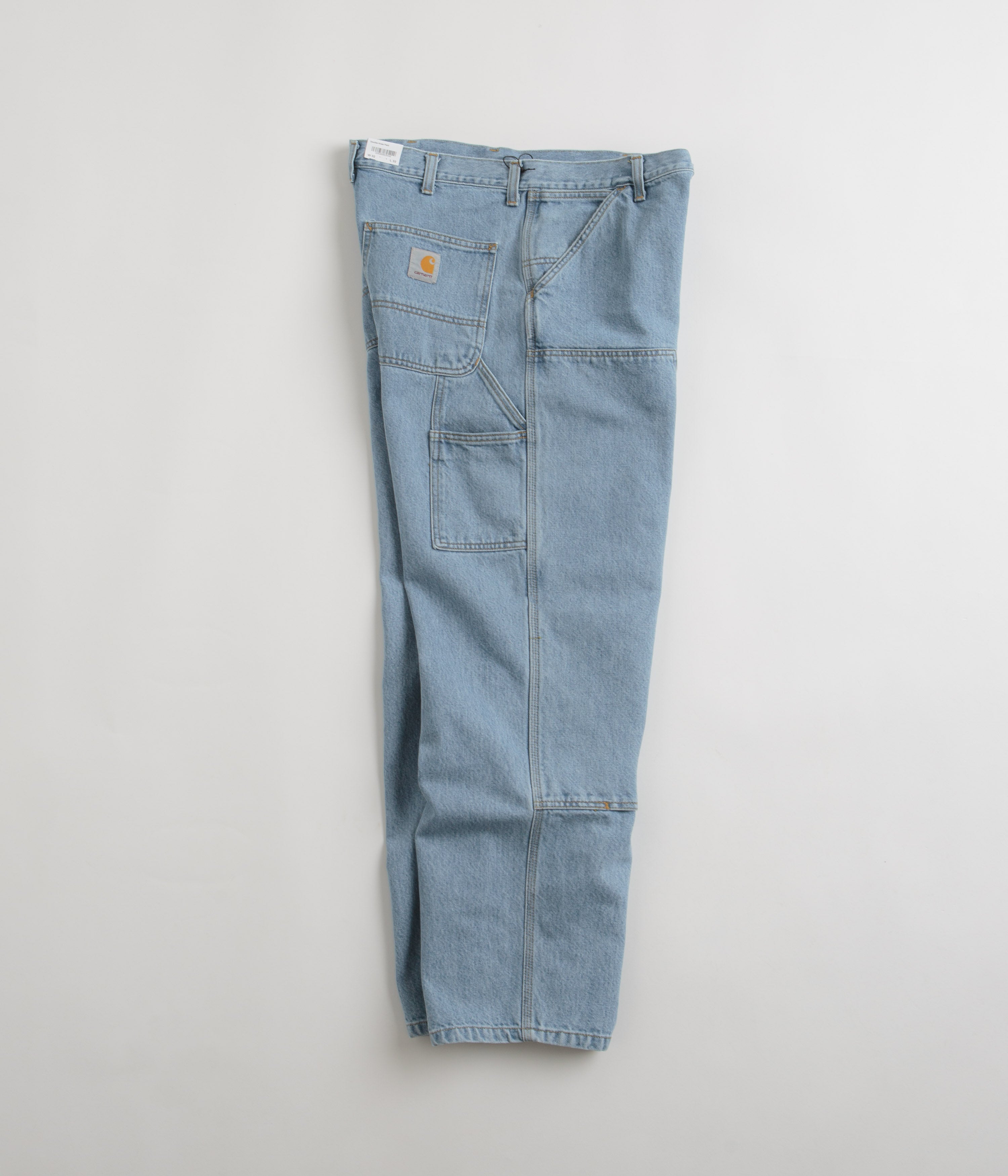 Carhartt Double Knee Denim Pants for Men - Durable Work Pants with Reinforced Knees in Classic Blue - Perfect for Construction, Carpentry & Outdoor Work
