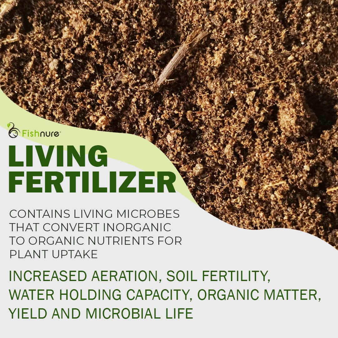 Organic Fish Compost Fertilizer 32 lbs (4 Pack) - Natural Plant Food for Indoor & Outdoor Plants, Gardening Essentials - Perfect for Houseplants, Vegetables, Flowers & Lawn Care