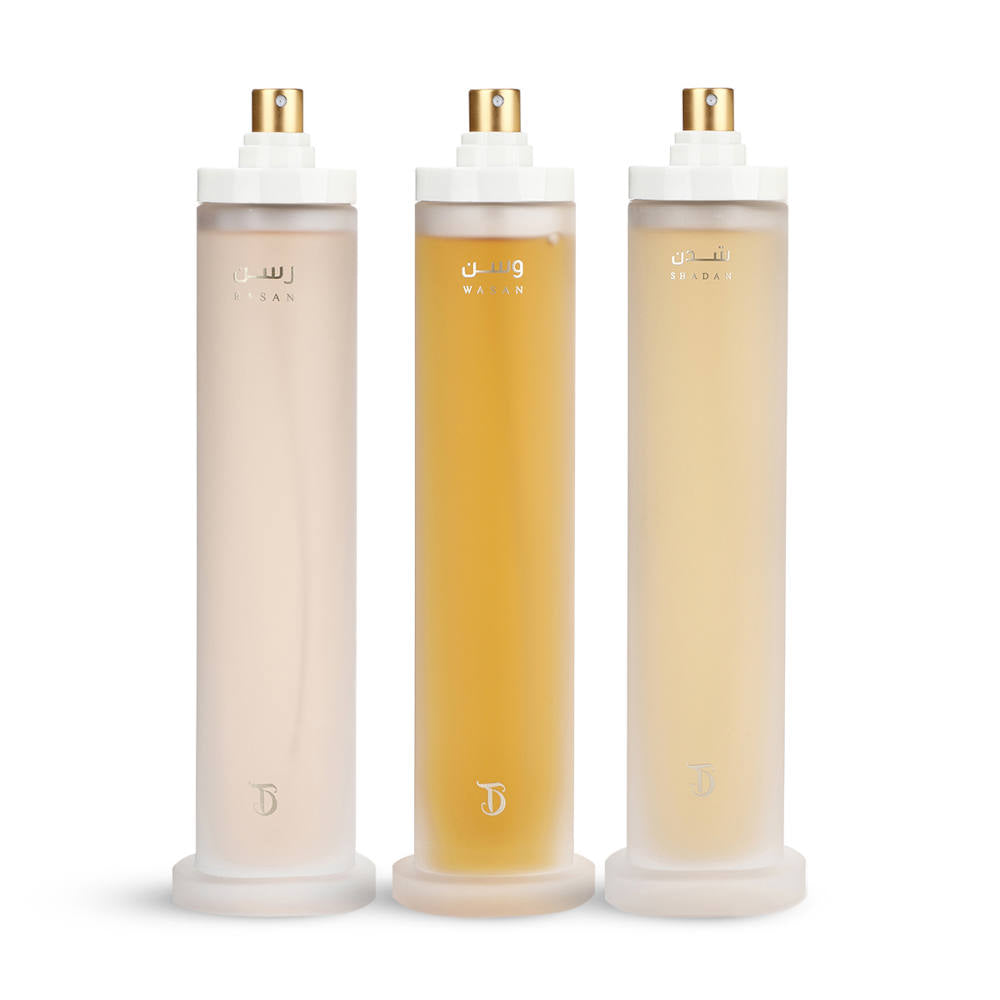 Nude Roshosh Collection 3 - Set of 3 Premium 160ml Bottles for Essential Oils, Perfumes & DIY Beauty Products | Perfect for Travel, Home & Spa Use