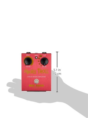 WHE101 Angry Troll Boost Guitar Effects Pedal - High Gain Overdrive for Electric Guitar - Perfect for Rock, Metal & Blues Performances