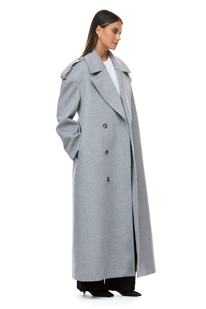 Tokyo Light Grey Coat - Stylish & Comfortable Trench Coat for Women | Perfect for Fall & Winter Fashion, Office Wear & Outdoor Activities