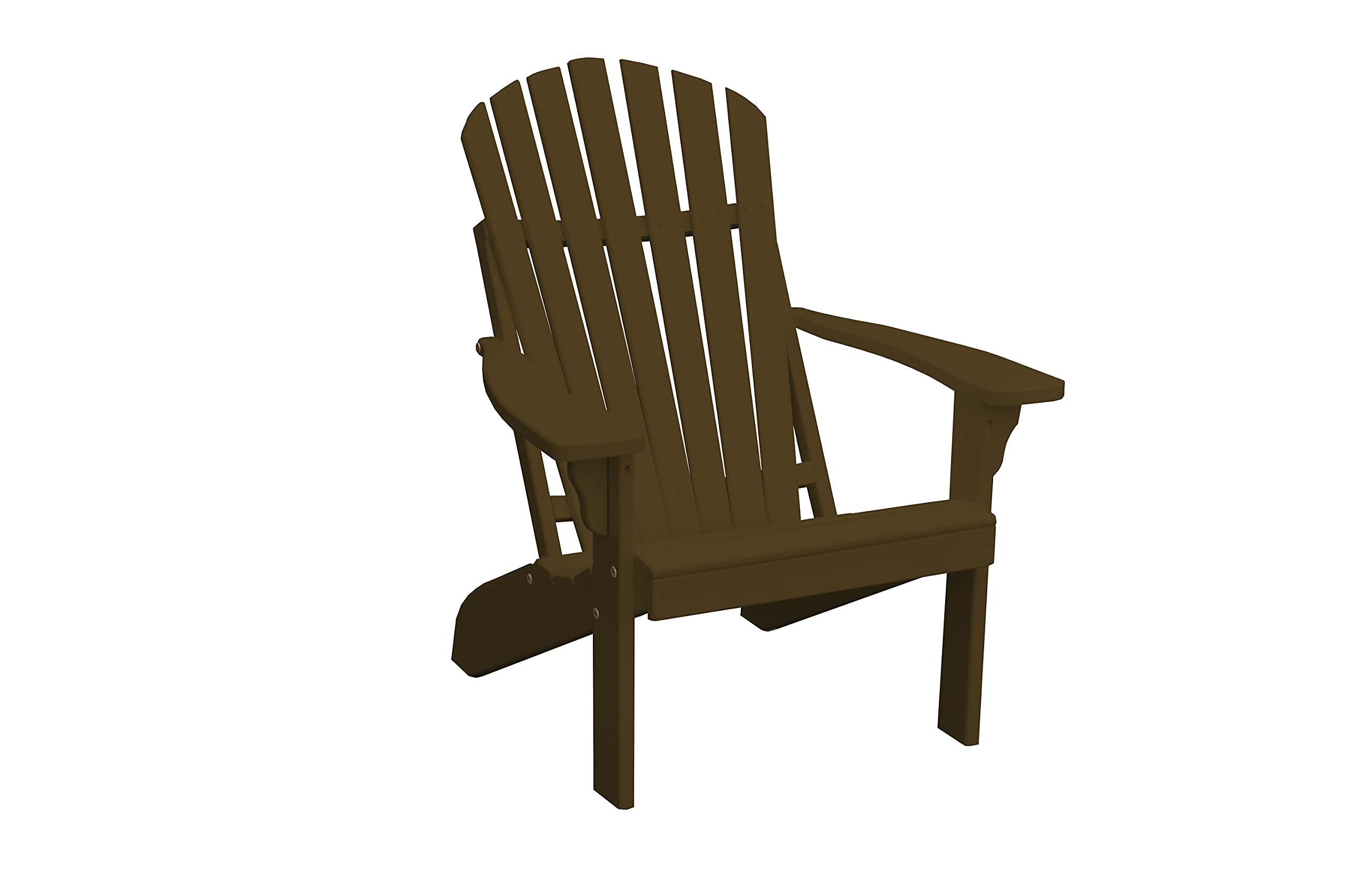 Premium Pine Fanback Adirondack Chair with Coffee Cup Holder - Perfect for Patio, Garden, and Outdoor Relaxation