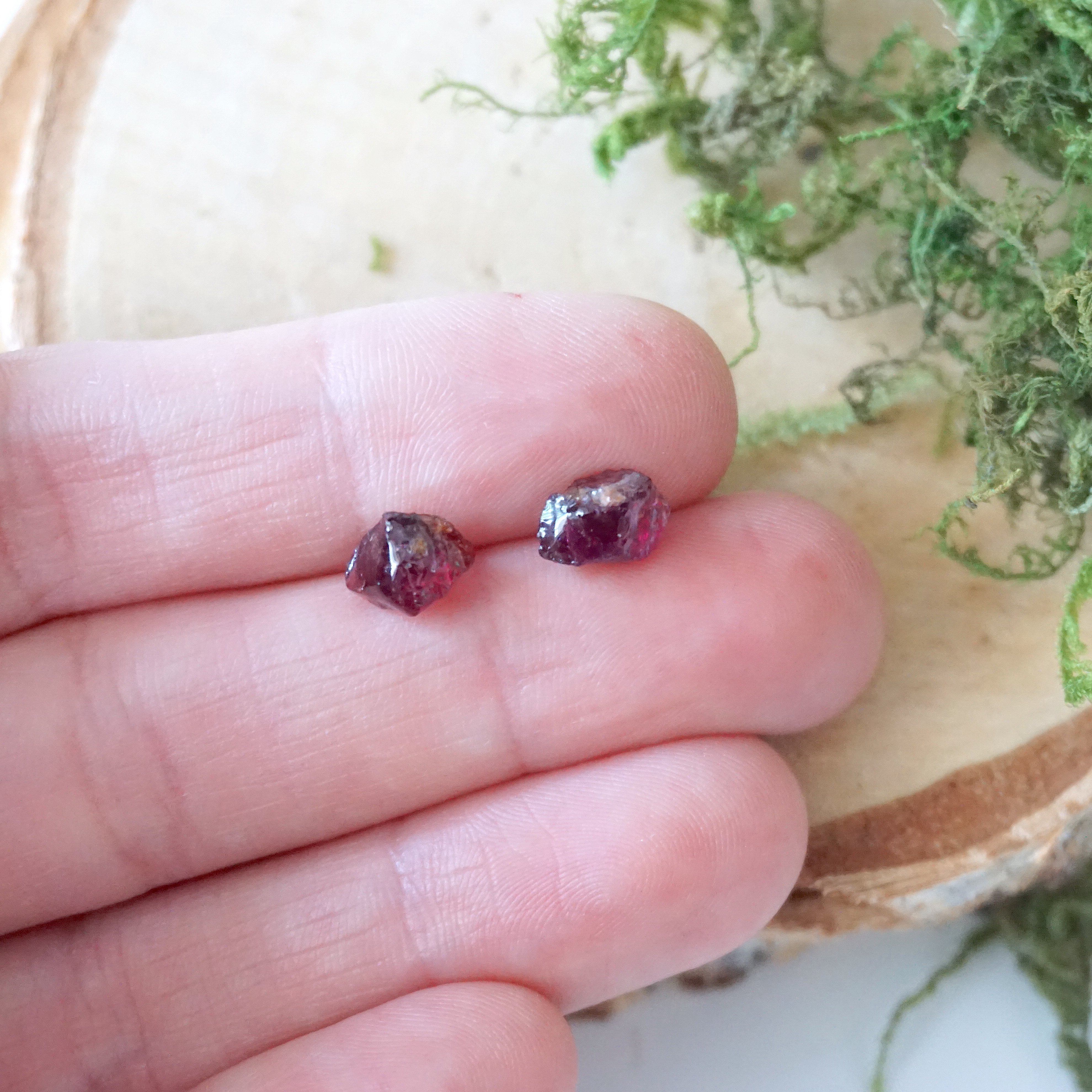 Garnet Stud Earrings for Women - 14K Gold Post Earrings | Perfect for Everyday Wear, Gift Giving & Special Occasions