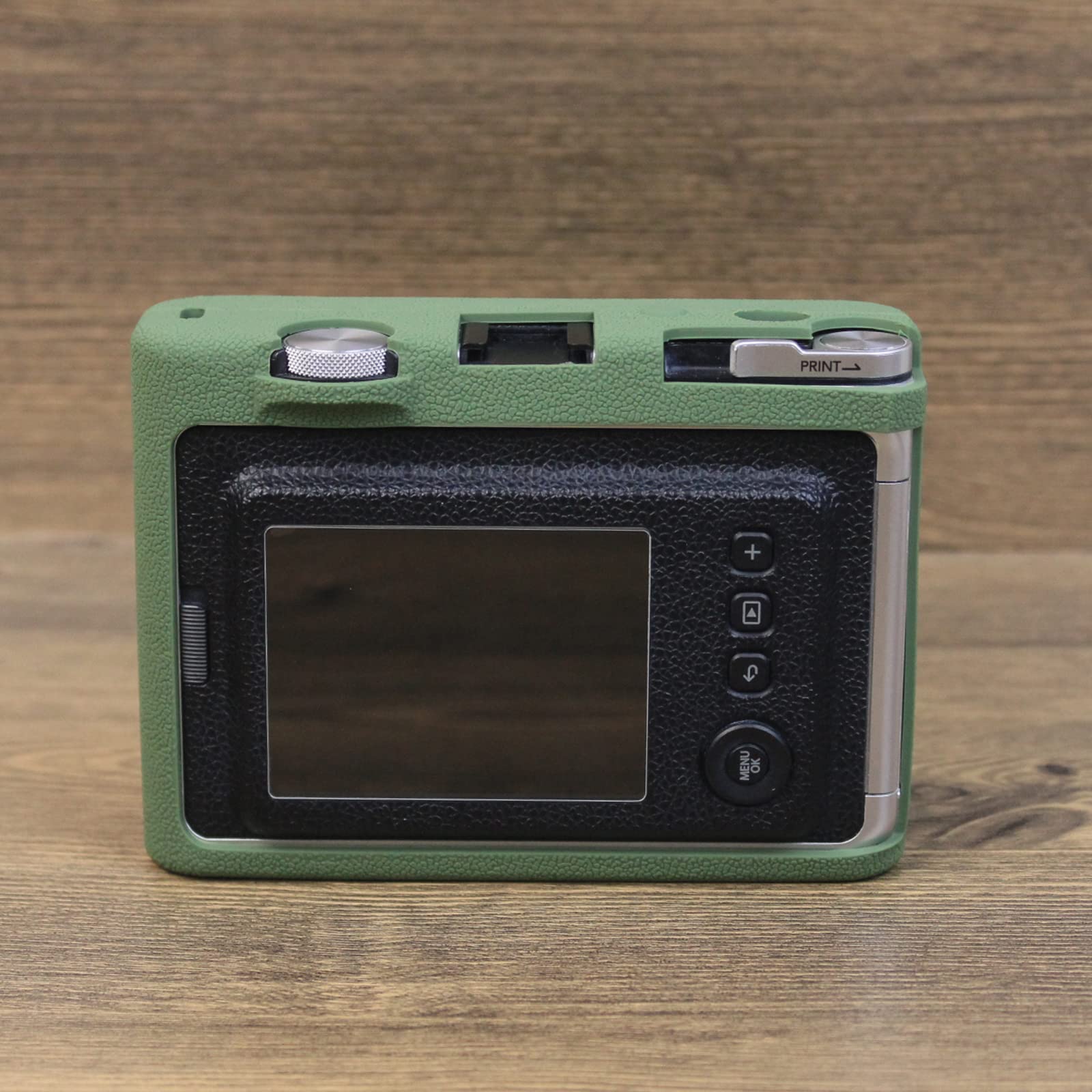 Rieibi Silicone Protective Case for Fujifilm Instax Mini EVO Instant Camera - Soft Rubber Lightweight Cover - Shockproof & Scratch Resistant - Perfect for Travel, Parties & Everyday Use (Green)