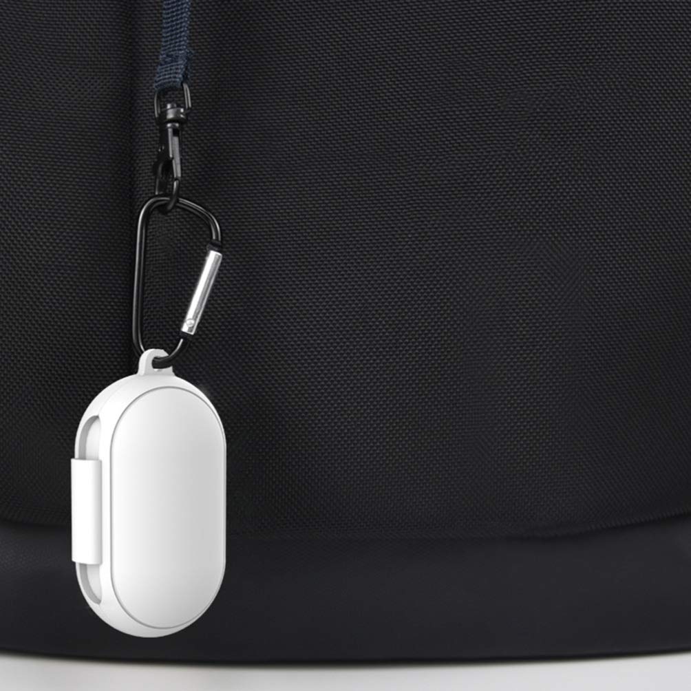 Samsung Buds Plus Case Cover - 2 Pack Shockproof Silicone Protective Skin for Galaxy Buds Plus with Keychain (Black & White) - Perfect for Travel, Gym & Daily Protection