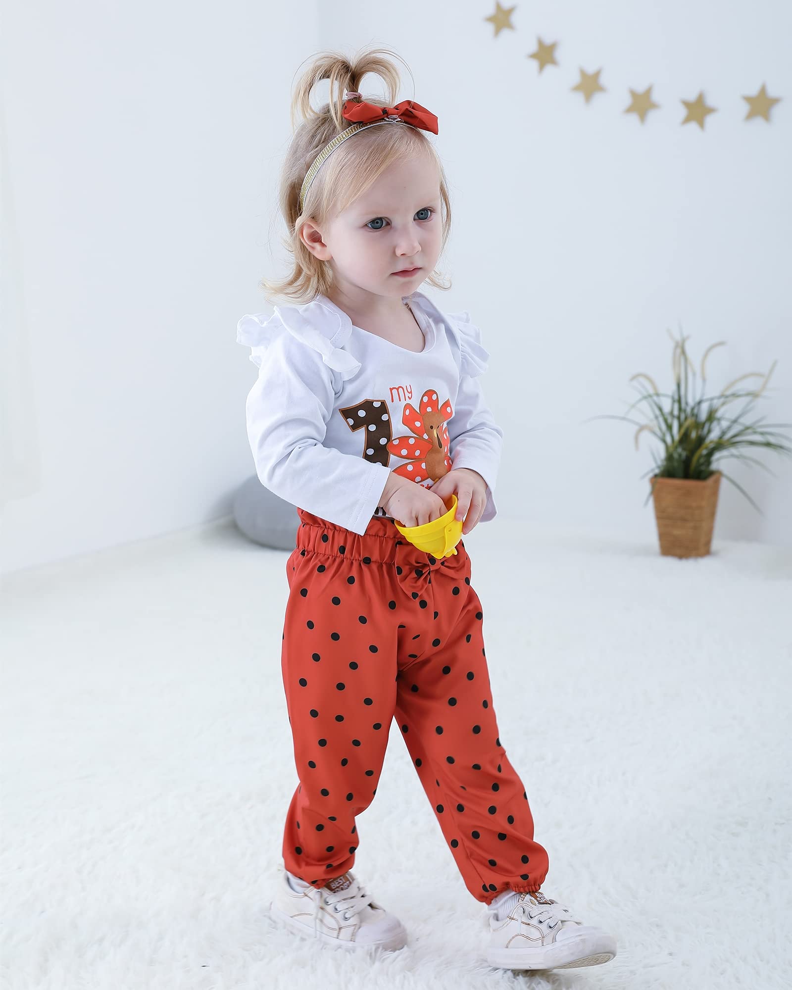 Adorable Infant Baby Girl Clothes Set - Soft Long Sleeve Romper & Pants Outfit for Newborns | Cozy Fall/Winter Baby Girl Fashion | Perfect for Playdates, Family Photos & Holiday Gatherings