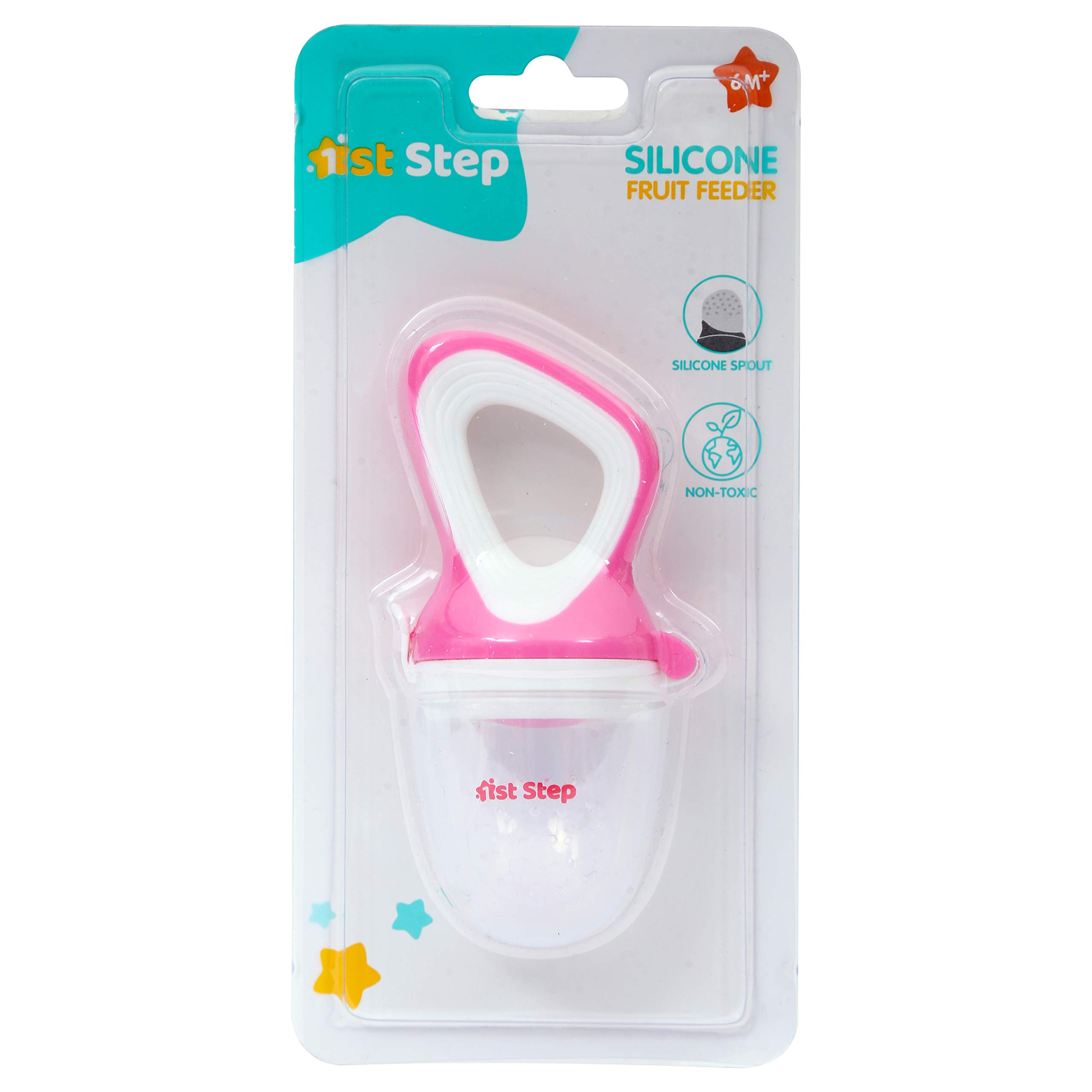 BPA Free Silicone Baby Fruit Feeder & Food Nibbler - Safe Teething Toy for Infants & Toddlers (Pink) | Perfect for Introducing Solids, Soothing Sore Gums & On-the-Go Feeding