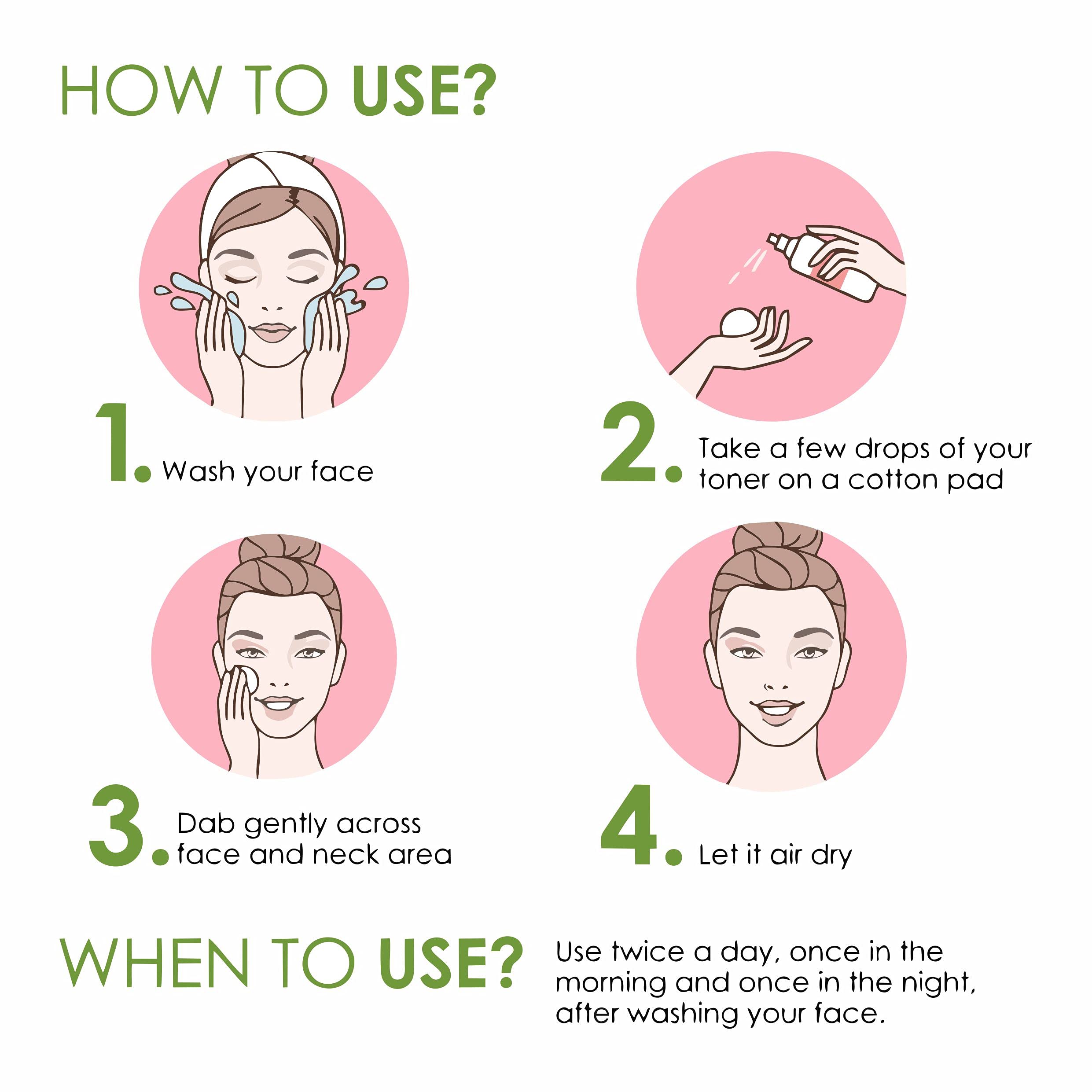 Oilanic Premium Green Tea & Vitamin C Face Toner for Men & Women - Hydrating, Brightening & Refreshing (2 x 100ml/3.4oz) | Daily Skincare Routine for Acne-Prone & Sensitive Skin