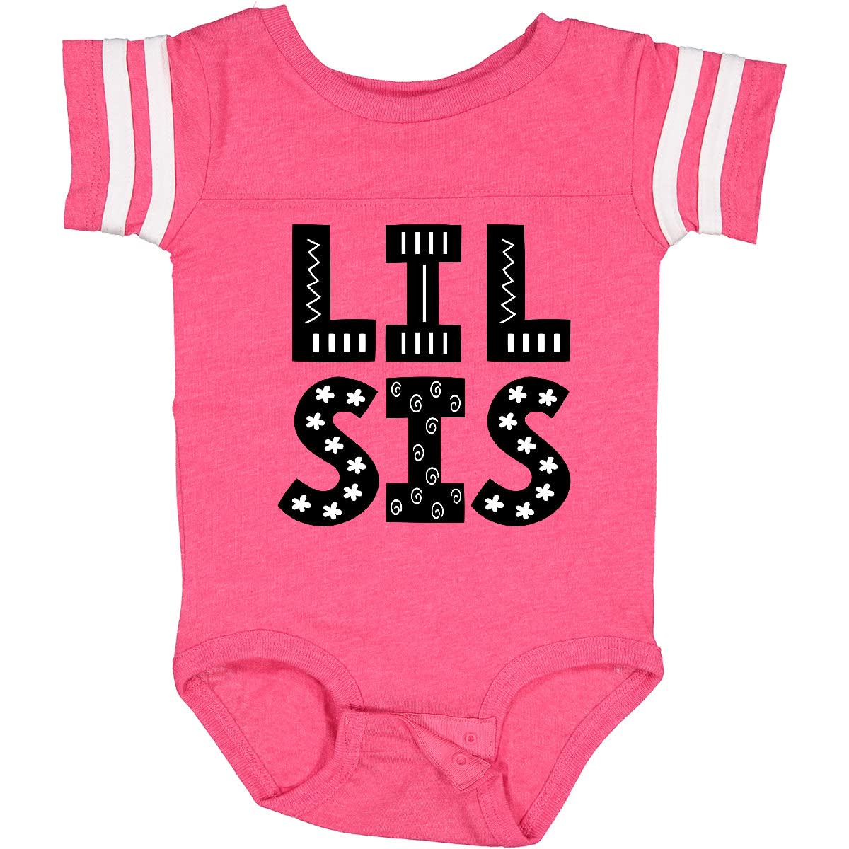 Inktastic Little Sister Girl Clothes Outfit - Cute Baby Bodysuit for Newborn & Toddler - Perfect for Sibling Matching, Family Photos & Special Occasions