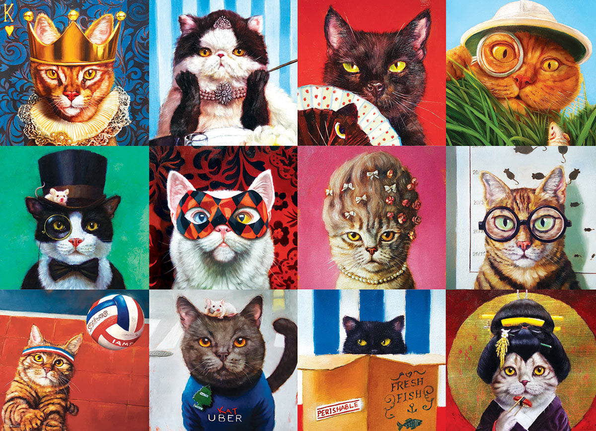 Eurographics 1000-Piece Jigsaw Puzzle - Funny Cats Collection - Challenging Adult Puzzle for Home Decor & Relaxation - Perfect Gift for Cat Lovers & Puzzle Enthusiasts
