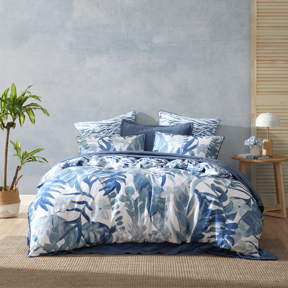Atherton Blue Quilt Cover Set - Queen Size Bedding for Cozy Comfort | Perfect for Master Bedrooms & Guest Rooms