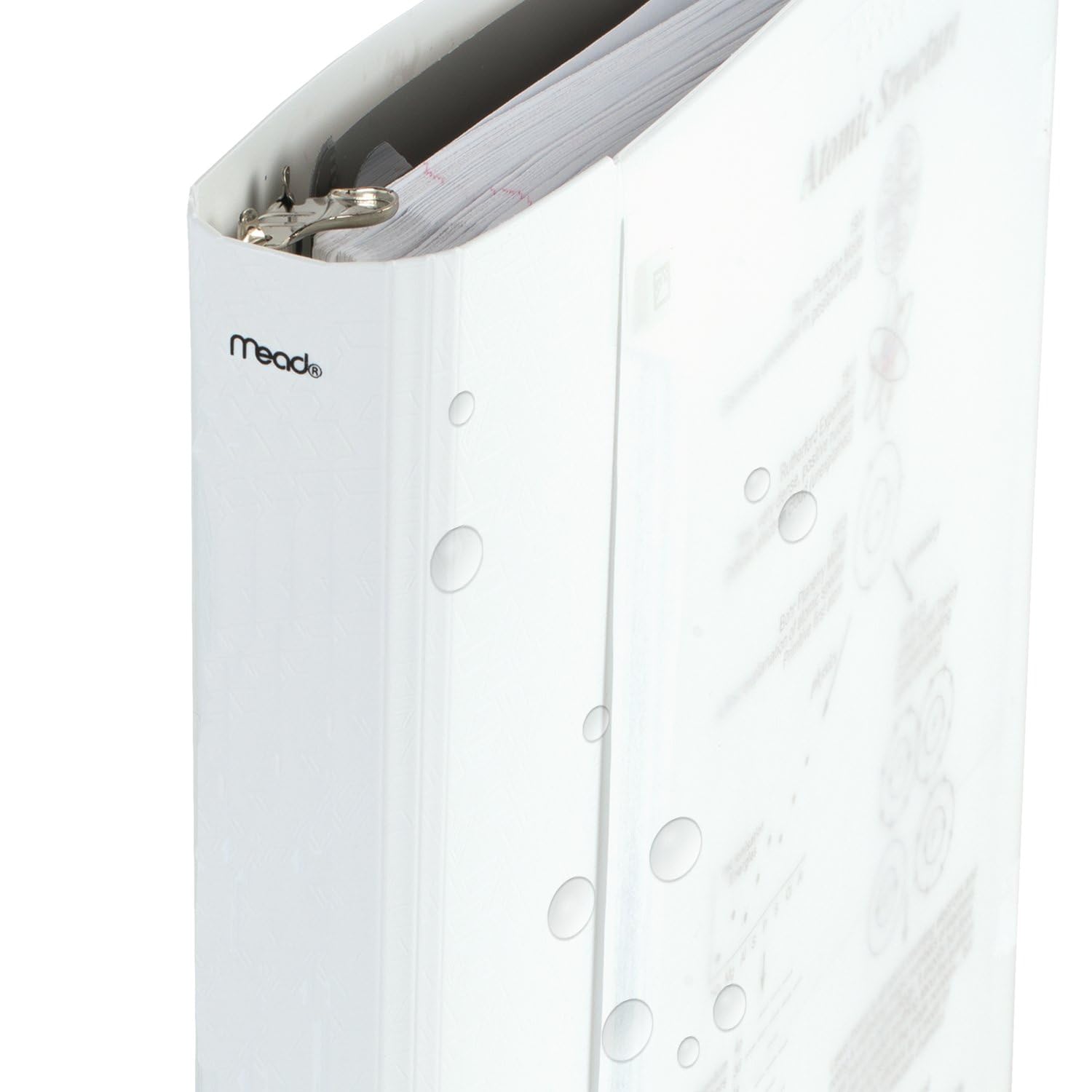 Five Star 3 Ring Binder, 1 Inch D-Ring Binder with Clear View Cover - Customizable White Poly Binder with Study App (261440A-ECM) - Perfect for School, Office & Organization