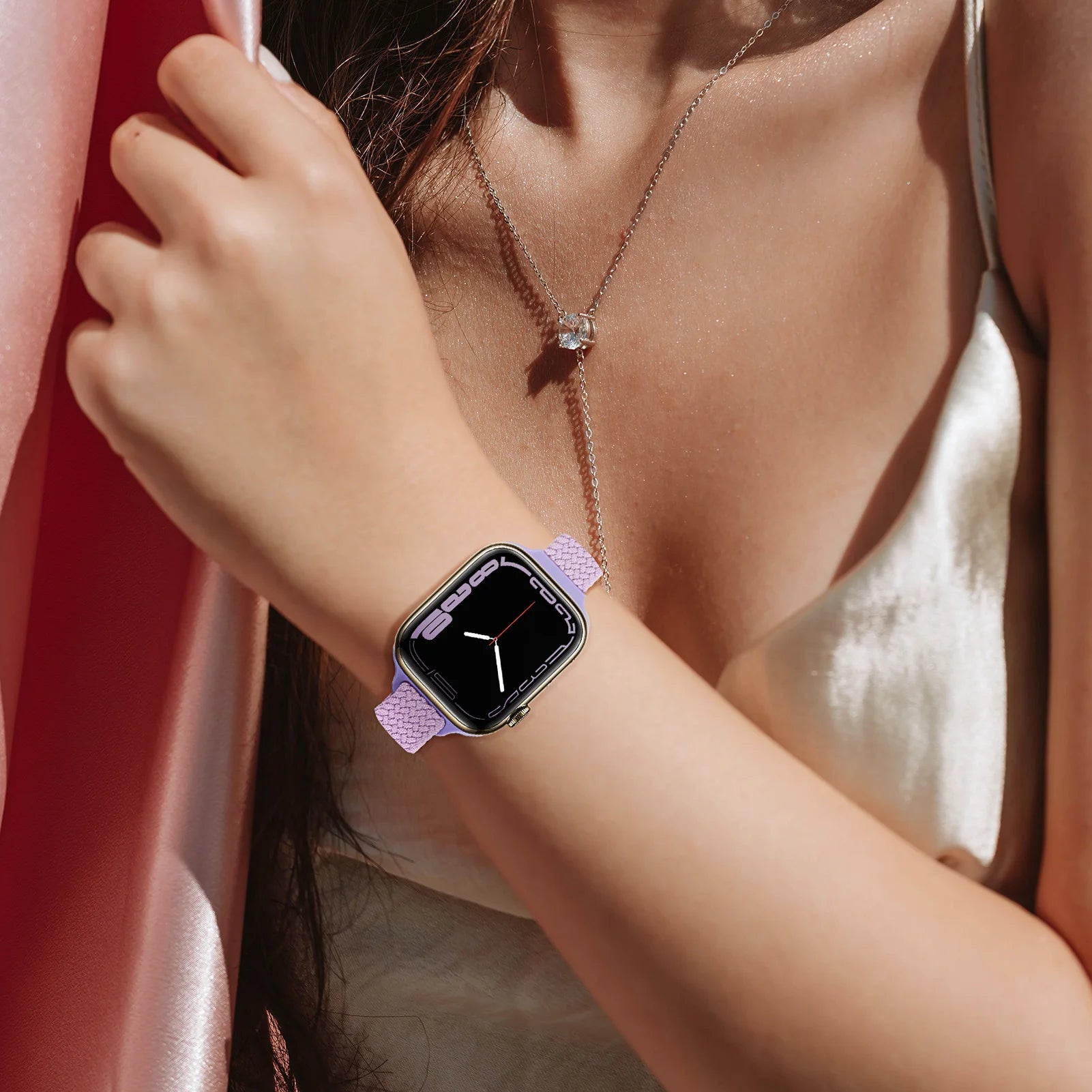 Adjustable Slim Braided Solo Loop Strap for Apple Watch - Comfortable & Stylish Sport Band for Workout, Running & Daily Wear