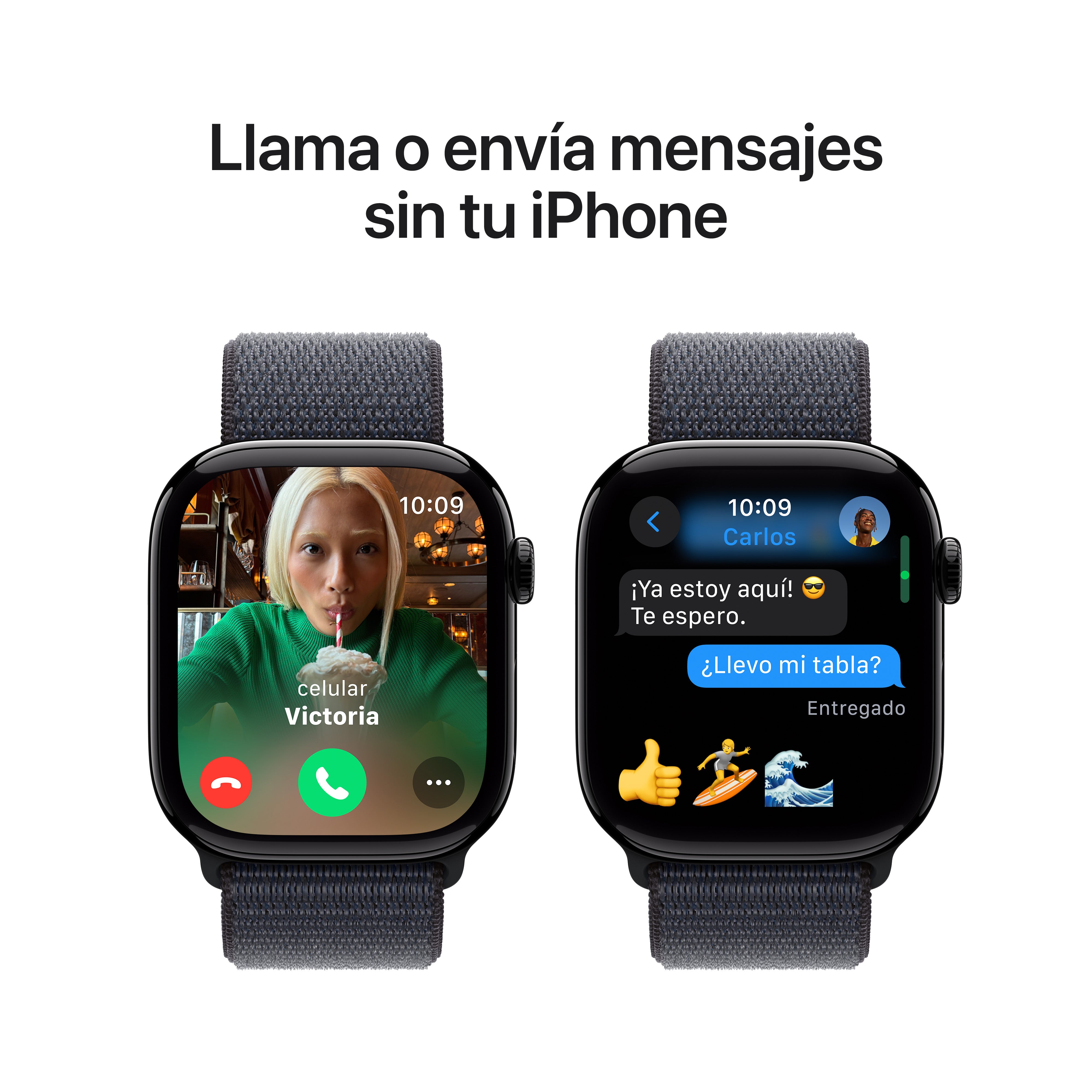 Apple Watch Series 10 GPS - 46mm Midnight Aluminum Case with Sport Loop Band - Perfect for Fitness Tracking & Everyday Wear