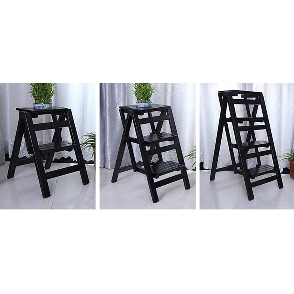 Foldable Wooden Step Stool for Kitchen, Garden & Home Use - Portable Ladder Stool for Kids & Adults - Multi-Purpose Plant Stand & Household Stair Chair - Perfect for Reaching High Shelves, Gardening & Home Decor
