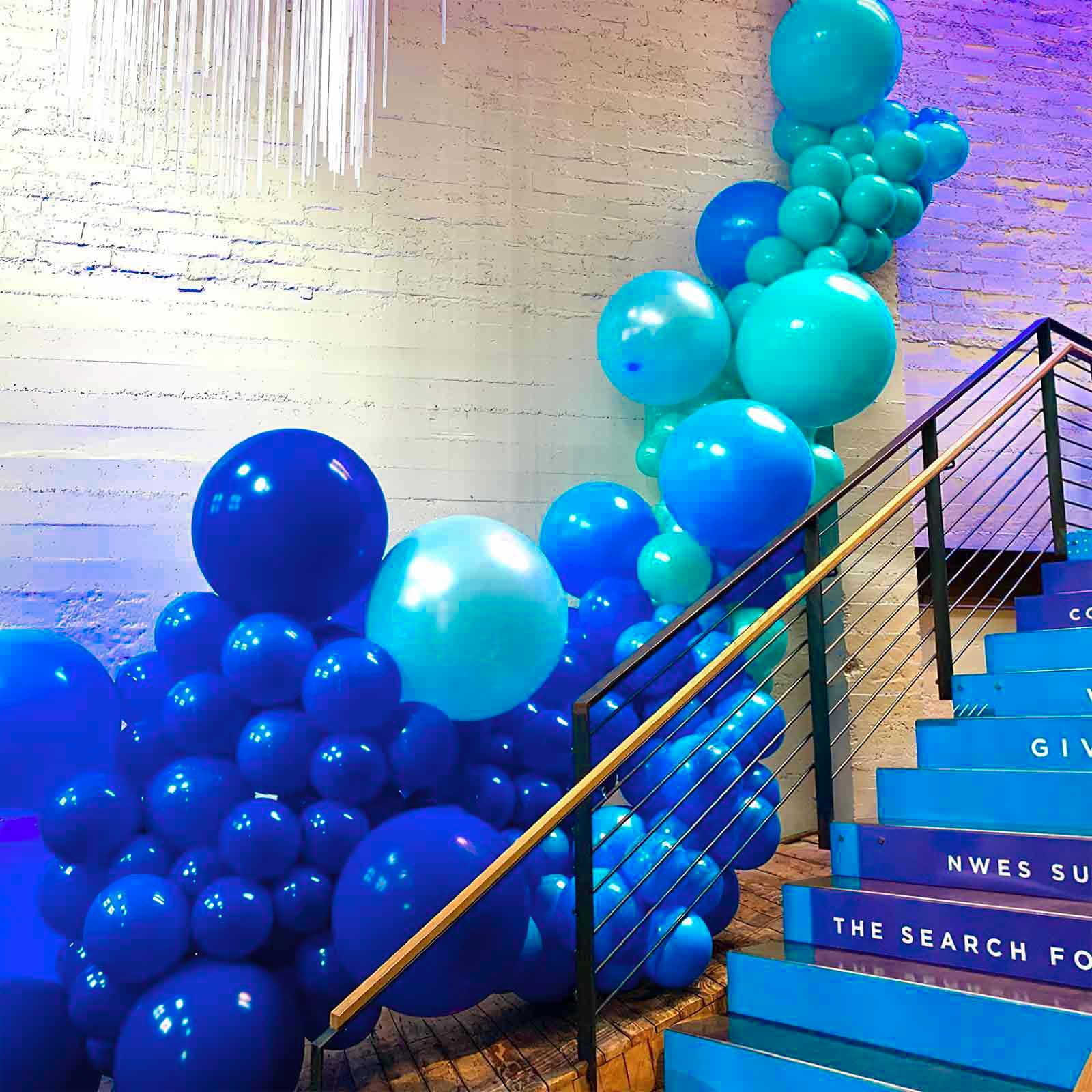 PartyWoo Persian Blue Balloons - 140 pcs Dark Blue Balloon Kit (18