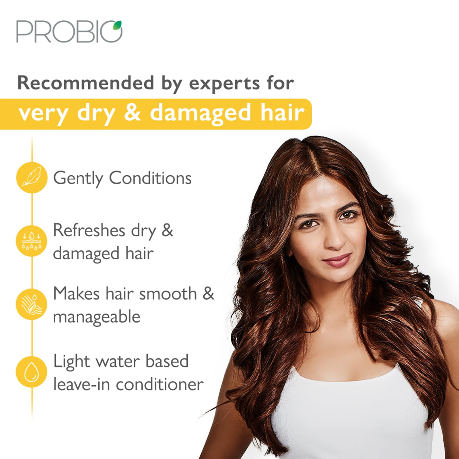 Godrej Professional Probio Honey Moisture Spray Conditioner 100ml - Hydrating Treatment for Dry & Damaged Hair with Honey & Nourishing Oils | Perfect for Daily Hair Care & Salon-Quality Results at Home