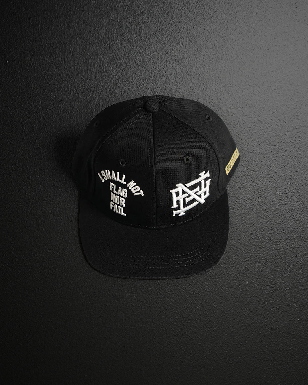 Embroidered Anthem Hat - White & Black | Adjustable Baseball Cap for Men & Women | Perfect for Sports, Outdoor Activities & Casual Wear