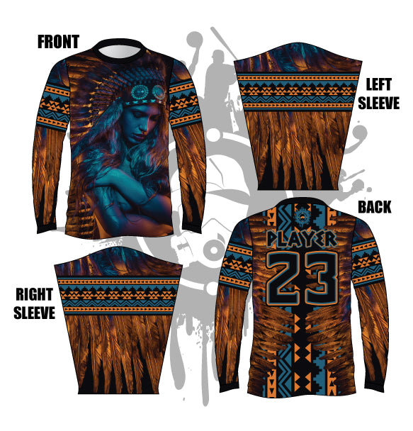 Dream Catcher Long Sleeve Jersey for Women - Soft Breathable Cotton T-Shirt - Boho Style Loungewear & Yoga Outfit