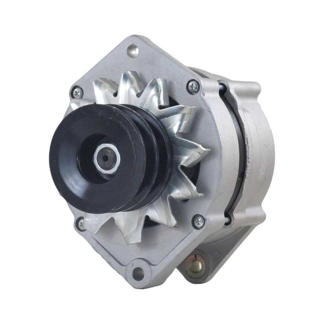Alternator for Holland Wheel Loader LW130TC - AAK4507 2541423 0120469107 - 55A M8-1.25-B+ Terminal, External Fan, Negative Polarity, Internal Regulator 24V - Perfect for Construction & Heavy Equipment Maintenance