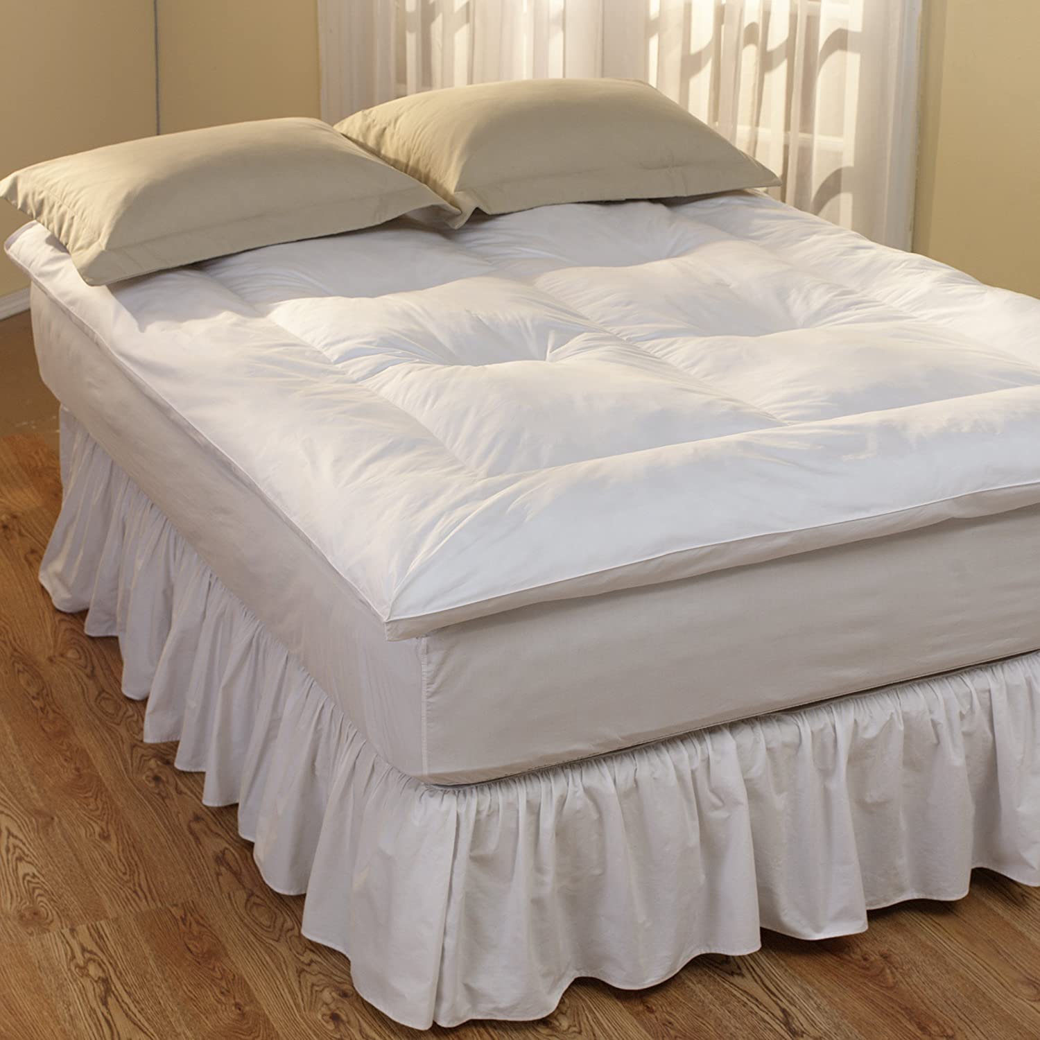 Restful Nights Innova Fiber Bed - Ultra Plush Mattress Topper for Side Sleepers & Back Pain Relief | Cooling Comfort for Hot Sleepers | Queen Size Bed Topper