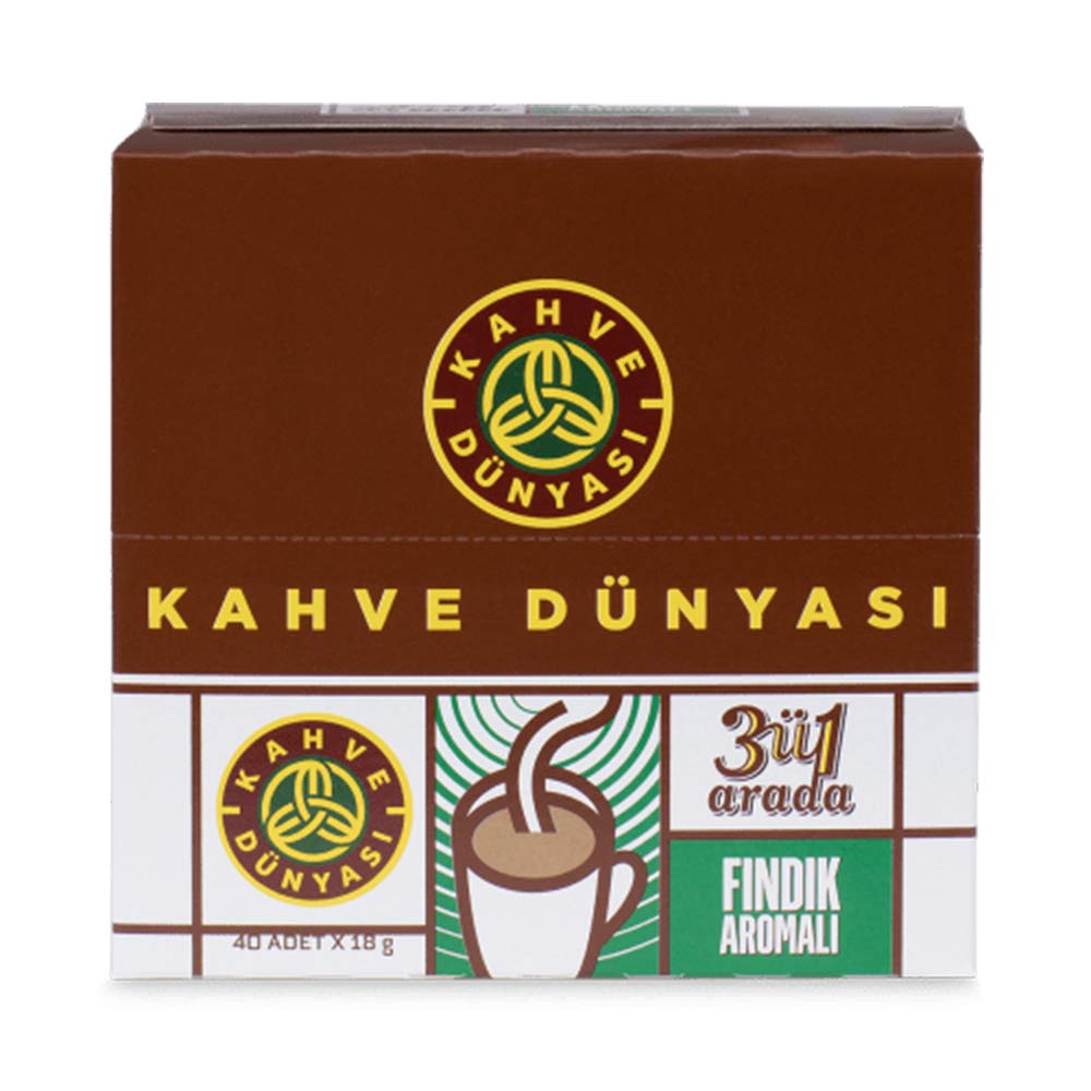 Turkish Coffee - 40 Single-Serve Packets, Premium Hazelnut Flavor | Authentic Brew for Home, Office & Gift Giving