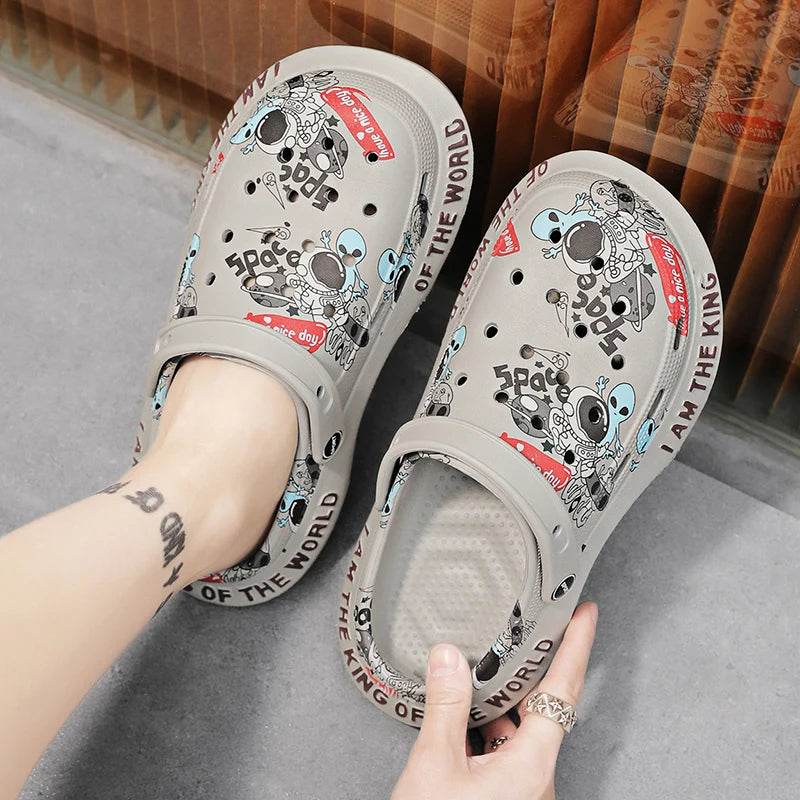 2024 Summer New Men's Outdoor Garden Clogs - Comfortable Casual Shoes & Luxury Sandals for Home, Beach, and Travel - Soft Slippers Sizes 39-45 | Perfect for Relaxation, Lounging, and Light Walking