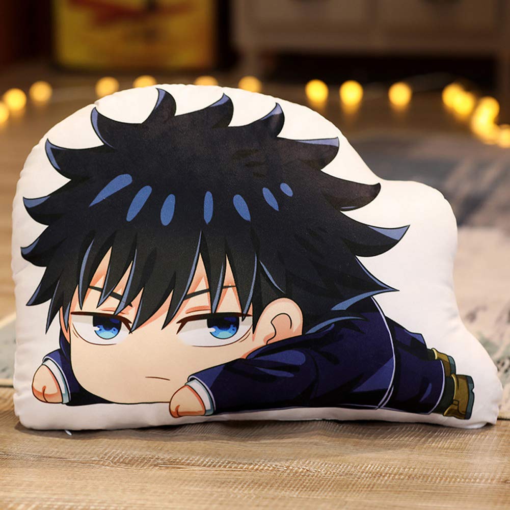 Jujutsu Kaisen Anime Throw Pillow - Fushiguro & Itadori Cartoon Cushion Cover for Home, Car, Office Decor - Perfect Gift for Anime Fans, Boys & Girls - Great for Sofa, Bed, Gaming Room & Anime Themed Parties