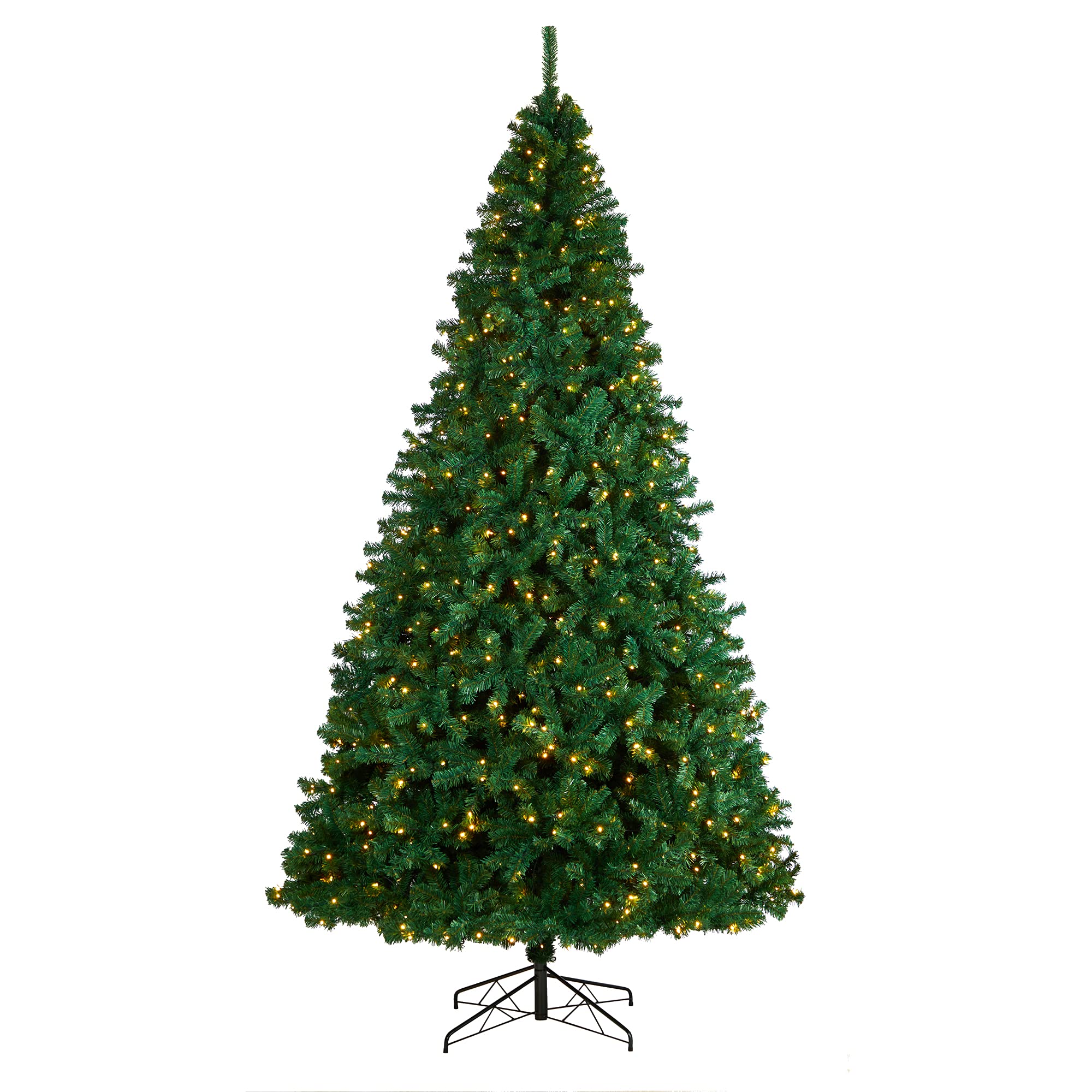 Nearly Natural 10ft Northern Tip Artificial Christmas Tree with 800 Clear LED Lights & 2200 Bendable Branches - Perfect for Holiday Home Decor, Office, and Party Decoration