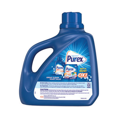 Purex Liquid Laundry Detergent, Mountain Breeze Scent, 150oz (4 Pack) - Fresh Scent for Clothes, Softens Fabric, Ideal for Family Laundry & Large Loads