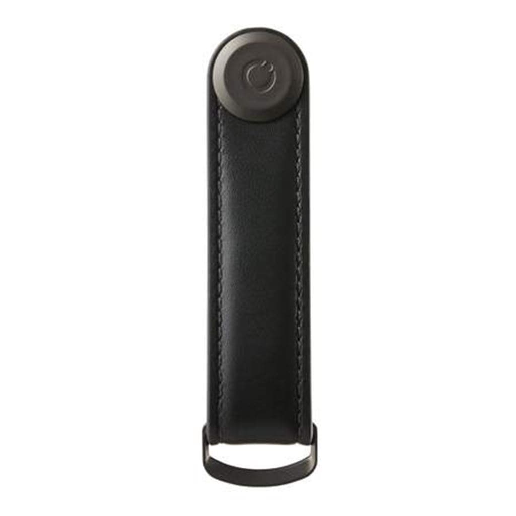 Orbitkey Leather 2.0 Key Organizer - Premium Black Leather Key Holder for Keys, Cards & Small Essentials | Compact & Stylish Keychain for Men & Women | Perfect for Home, Office & Travel