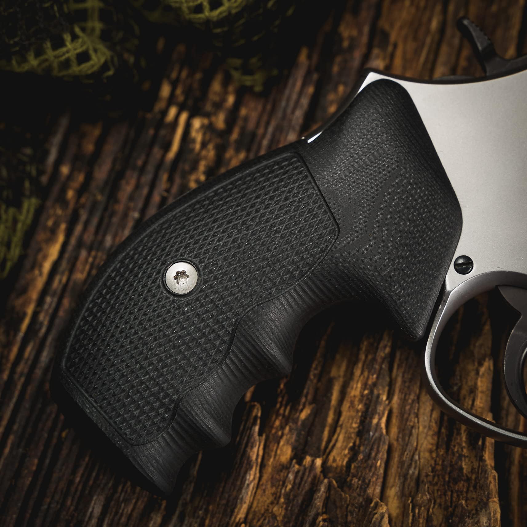 VZ Grips N-Frame Tactical Diamond Gun Grip - Premium Comfort & Control for Revolvers - Made in USA - 2 Panels - Perfect for Competitive Shooting & Concealed Carry
