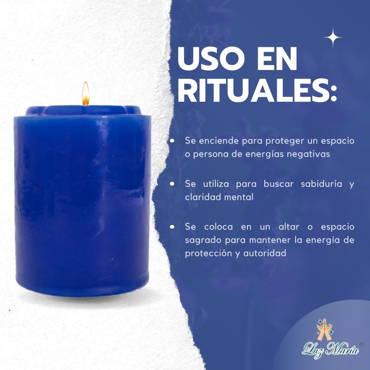 Luz Maria Traditional Unscented Candles 500g - Pack of 4 (Red, Blue, Green, Yellow) - Handmade Prayer Candles for Religious Altars, Home Decor & Spiritual Ceremonies