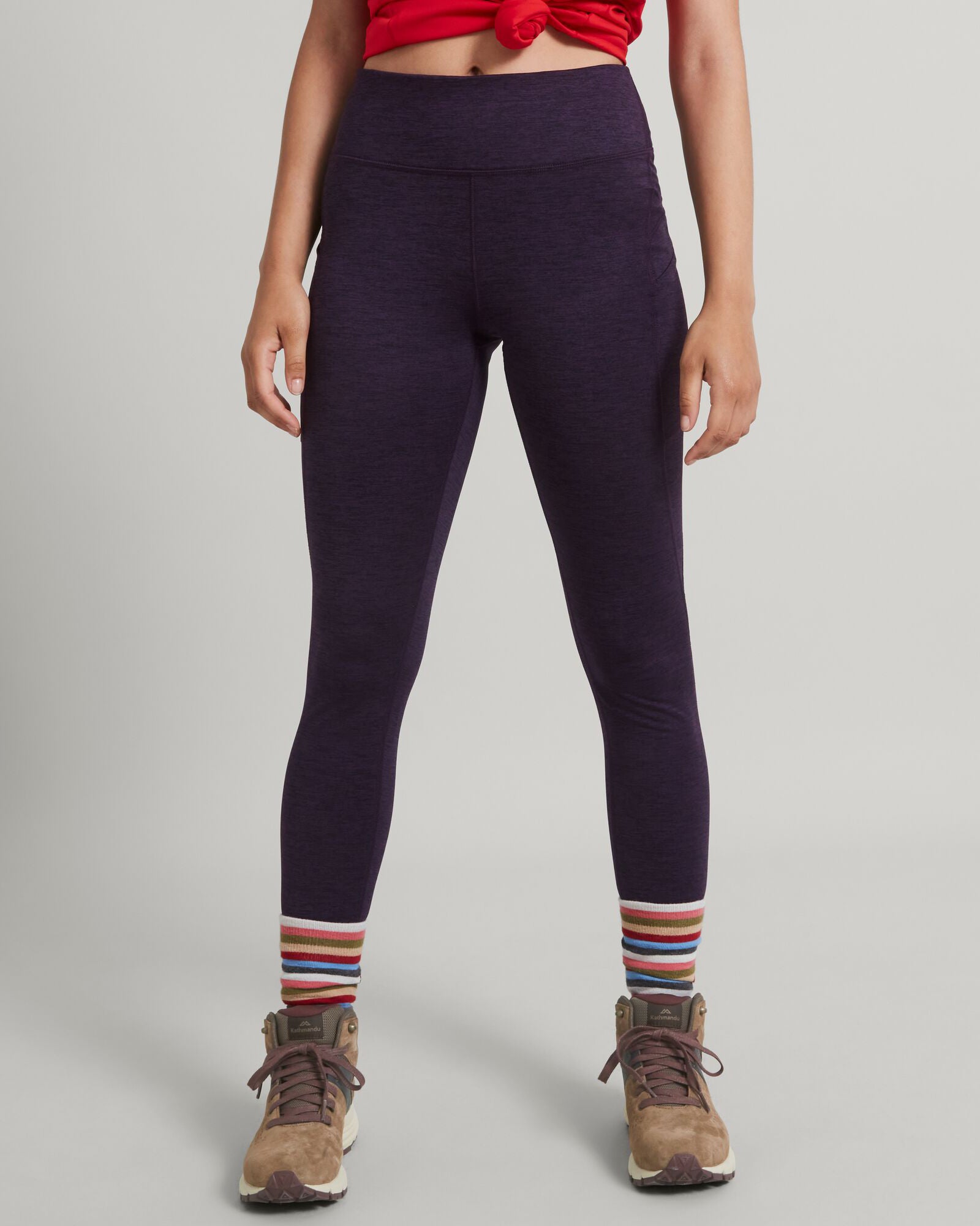 ULT Hike Winter Women's Leggings - Thermal Fleece Lined Cold Weather Hiking Pants for Outdoor Activities, Running & Snow Sports