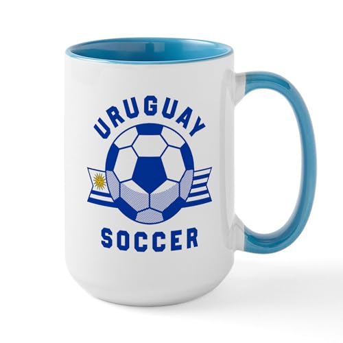 White/Blue Inside - Uruguay Soccer Mugs