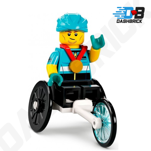 LEGO Collectible Minifigures Series 22 - Wheelchair Racer (12/12) | Limited Edition Building Toy for Kids & Adults | Perfect for LEGO City Displays, Collector's Showcases & Creative Play
