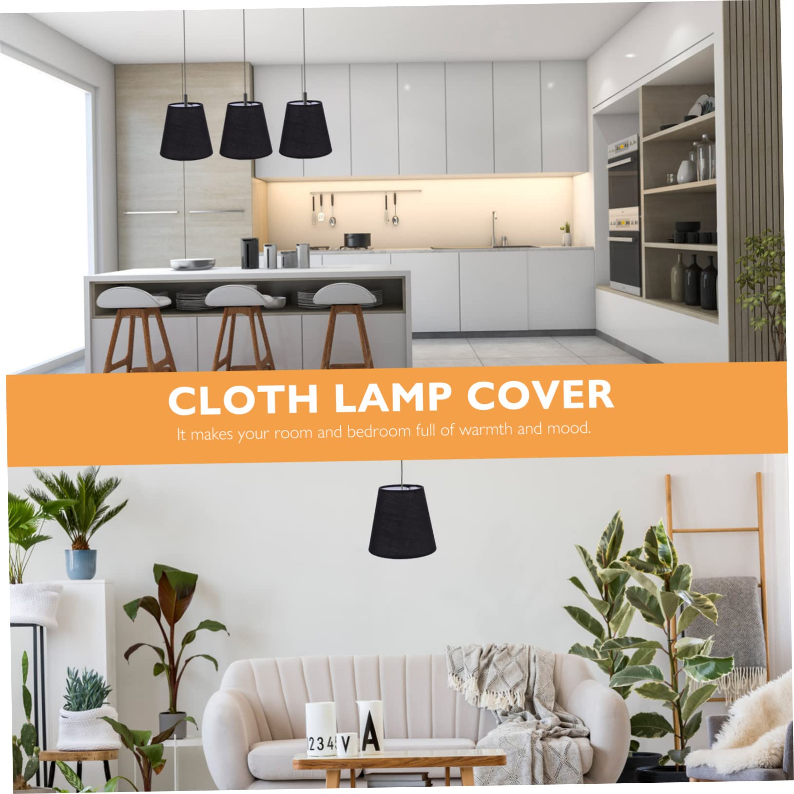1pc Black Gauze Floor Lamp Shade - Fabric Table Lamp Cover for E27 Bulbs, Ceiling & Candle Lights - Home Decor, Living Room, Bedroom Lighting Accessory