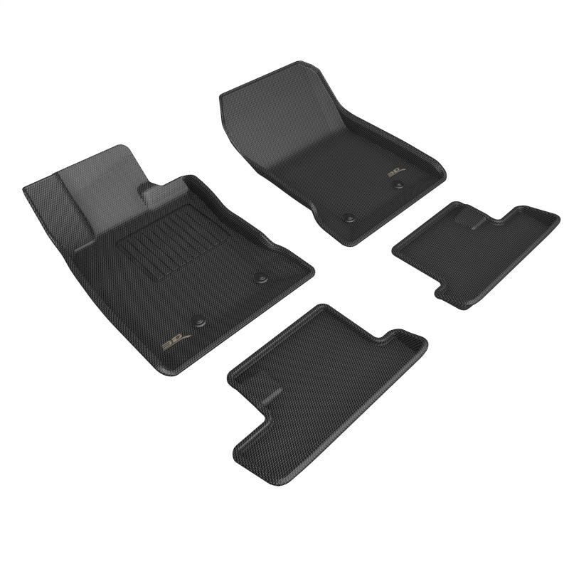 3D MAXpider Custom Fit All-Weather Floor Mats for 2022-2023 Subaru BRZ - Kagu Black (R1/R2 Series) | Waterproof & Durable Car Floor Liners | Perfect for Daily Commuting, Road Trips & Off-Road Adventures