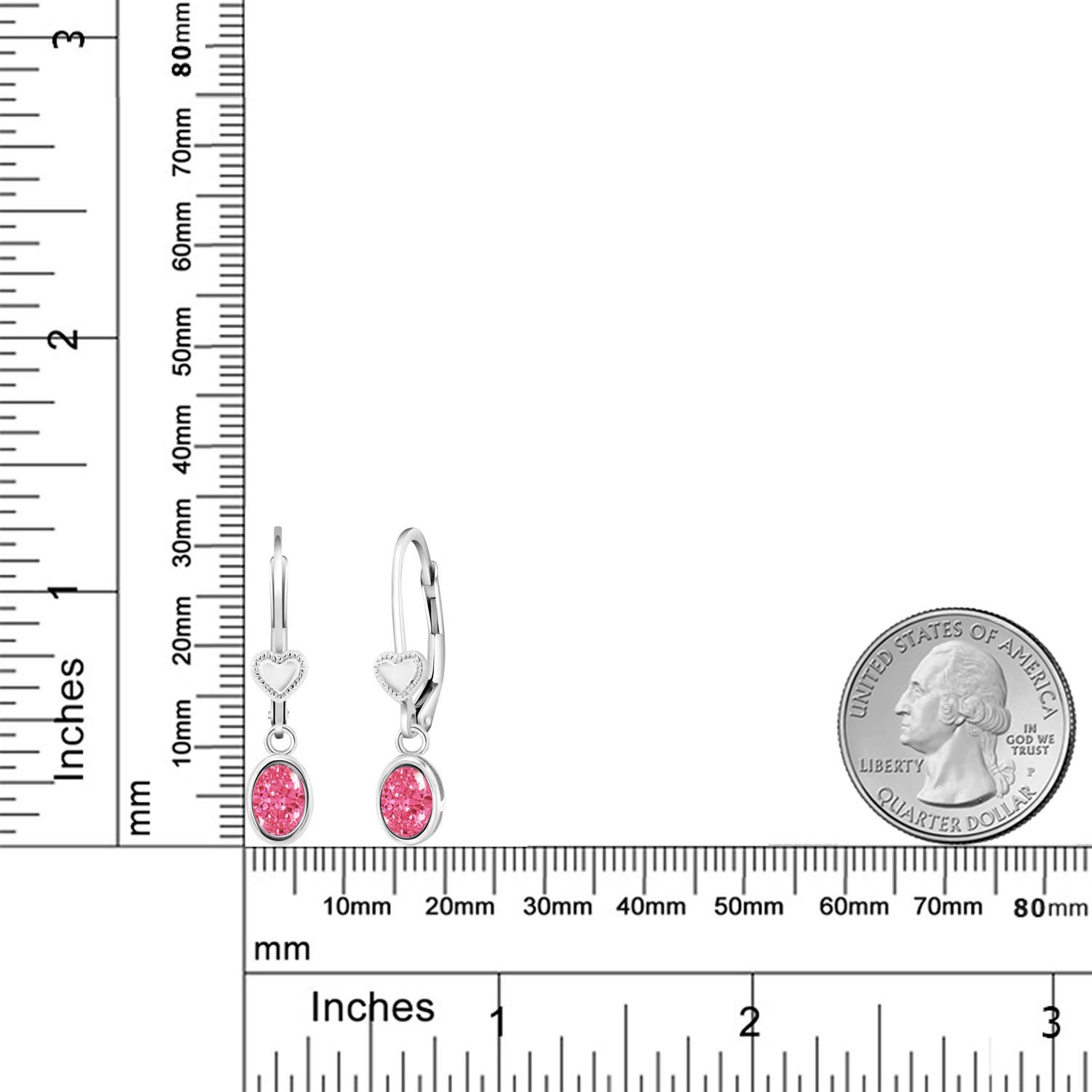 925 Sterling Silver Dangle Earrings with Oval Pink Zirconia - Elegant Gemstone Jewelry for Women | Perfect for Parties, Weddings & Special Occasions