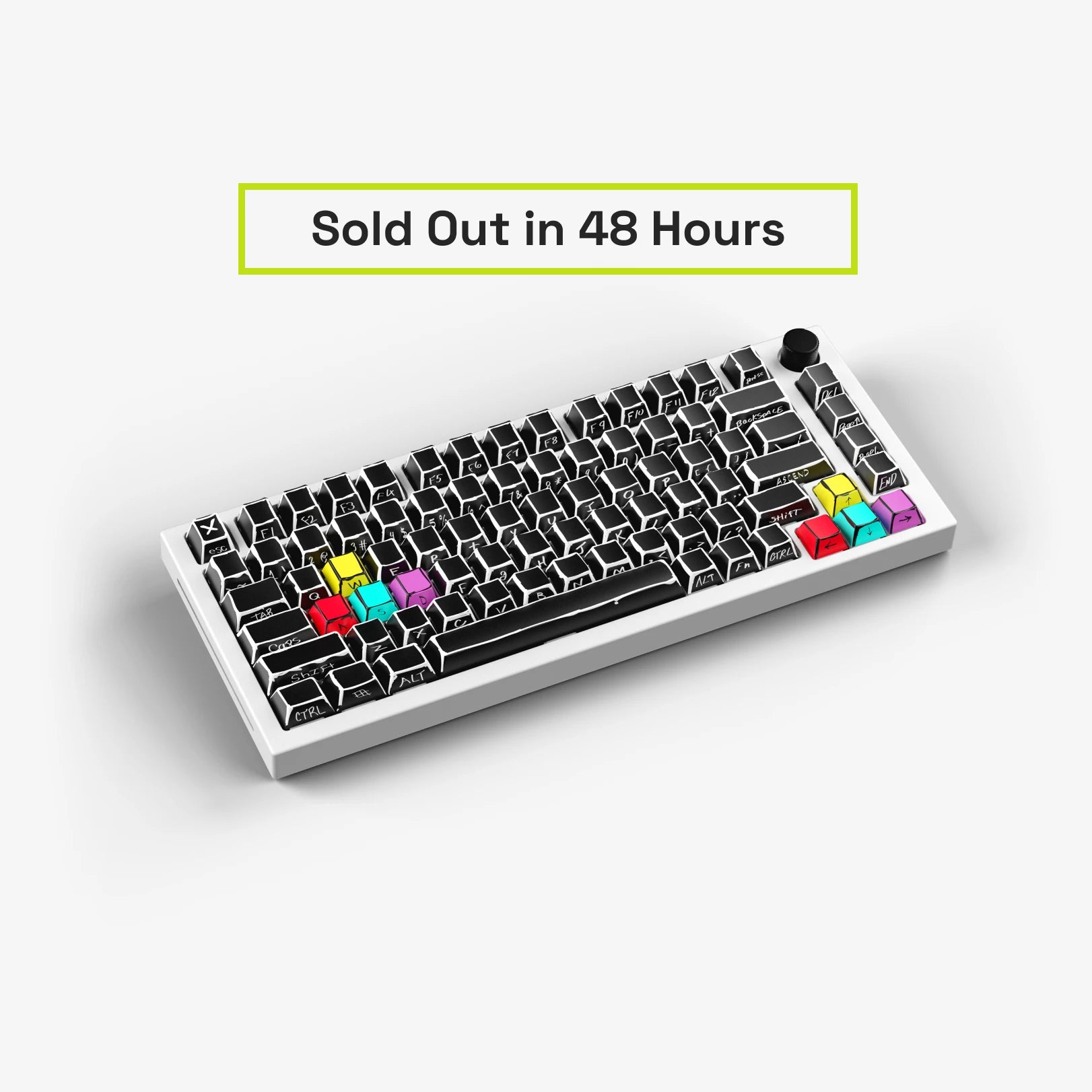 Custom GPBT Sketch Keycaps for Mechanical Keyboards - Colorful Hand-Drawn Artisan Keycaps for Typing & Gaming - Perfect for Custom Builds, Office & Gaming Setups