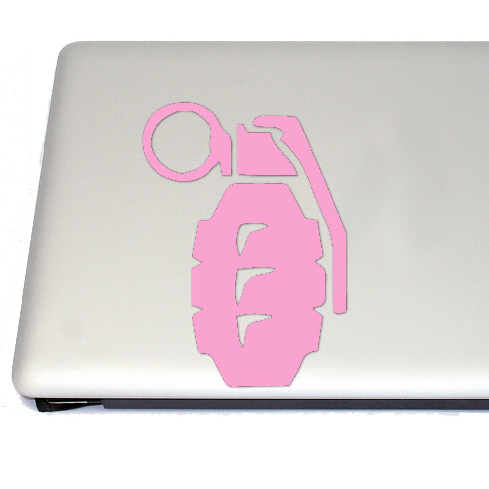 Modern Grenade Vinyl Decal - Bubblegum Pink - Cosplay & Fan Gear - Perfect for Laptops, Cars, Helmets & DIY Projects