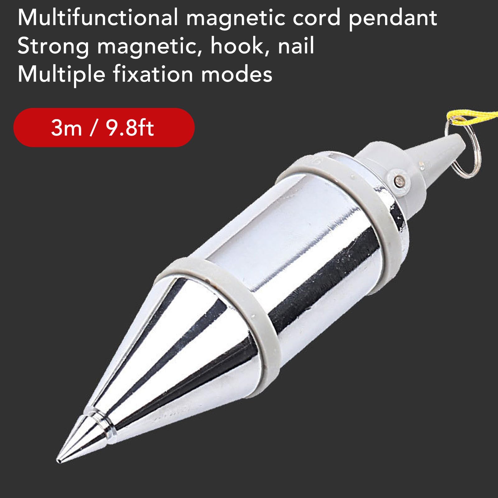 Premium Magnetic Plumb Bob - High-Quality Alloy Steel Wire Hammer for Accurate Vertical Measurement | Automatic Hanging Drop Tool for Construction, Carpentry & Home Decoration Projects | Perfect for Wall Alignment, Framing & DIY Renovations
