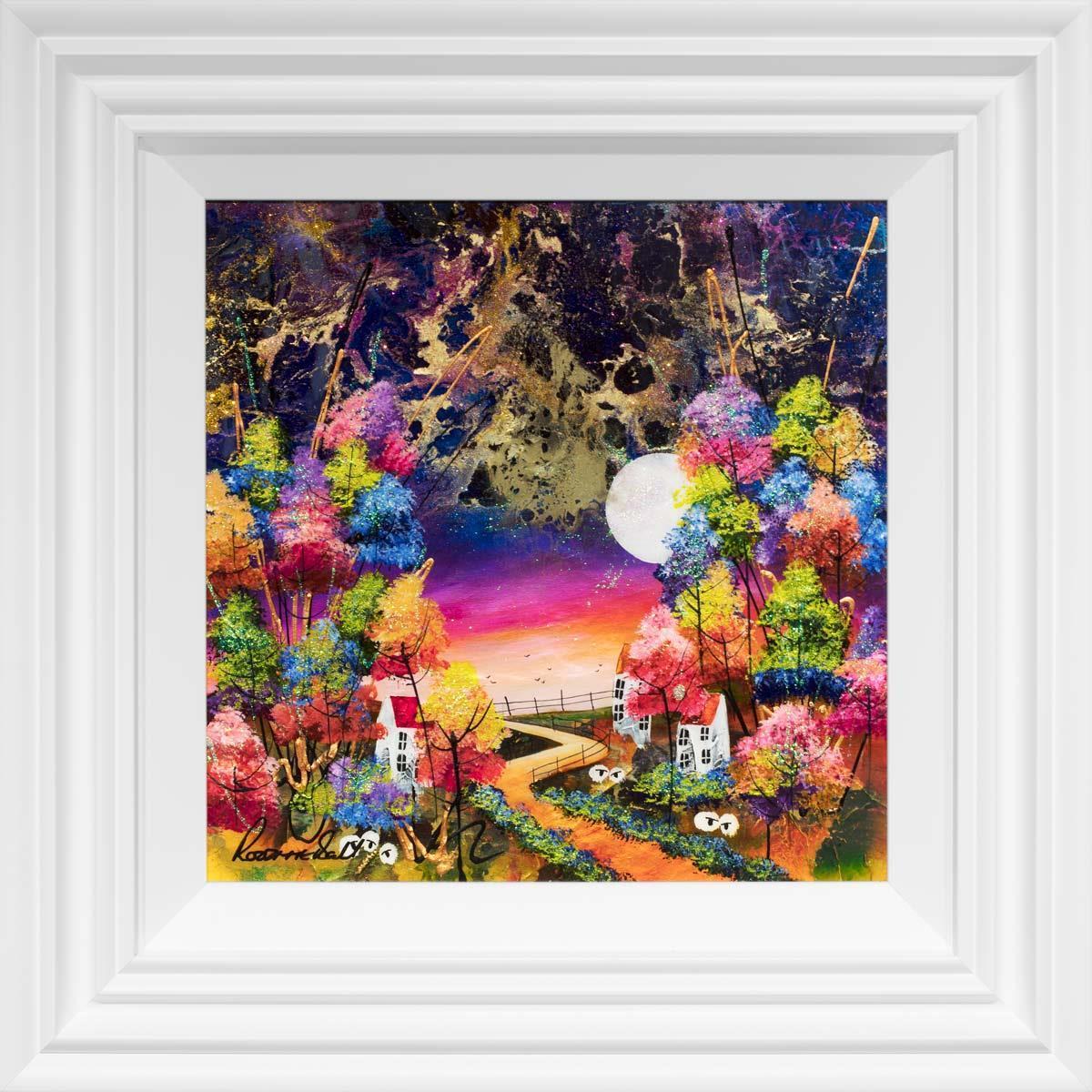 Original Moonlit Walk Painting - Handmade Wall Art for Living Room, Bedroom & Office Decor - Perfect Gift for Home & Interior Design