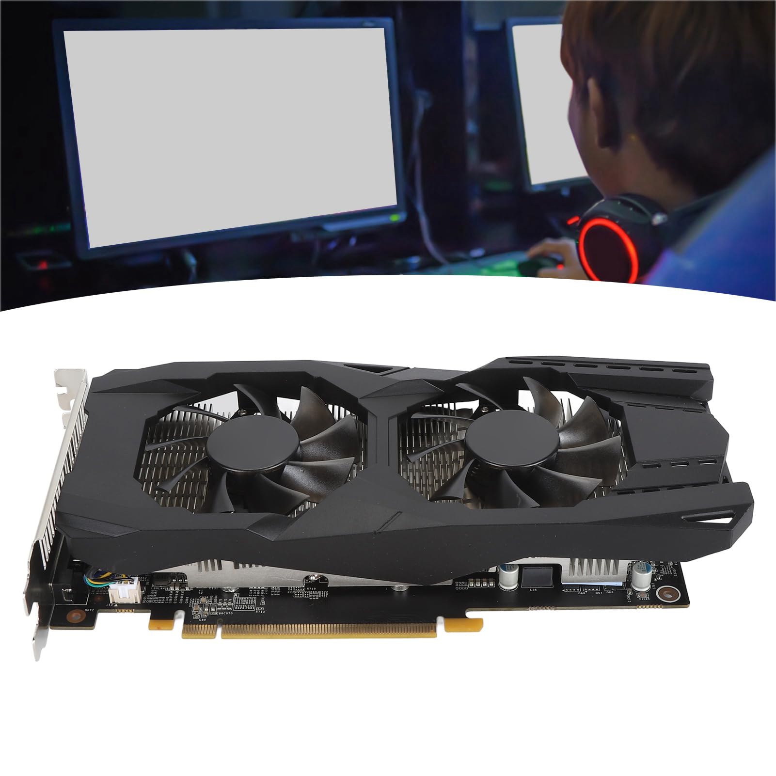 NVIDIA GTX 1060 6GB GDDR5 Gaming Graphics Card - 192-bit, 1708MHz Boost Clock, PCIe 3.0 x16, Dual Fan Cooling, Low Noise Design for Smooth 1080p Gaming | Perfect for Fortnite, PUBG, and VR Ready PC Builds