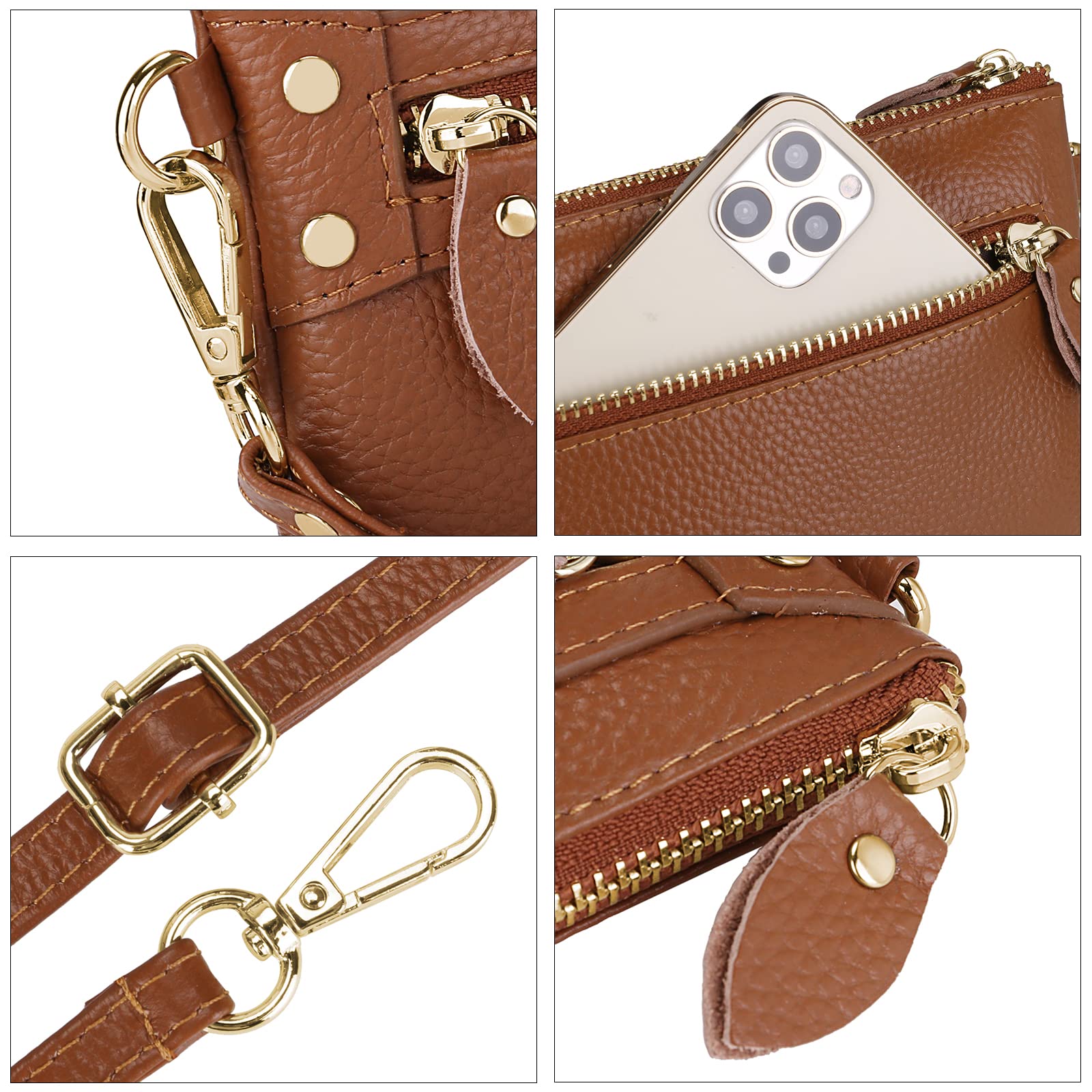 YALUXE Genuine Leather Crossbody Bags for Women - Perfect for Work & Travel