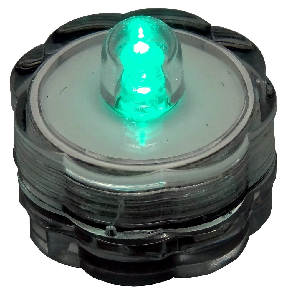 Waterproof LED Submersible Tea Lights - 12 Pack Turquoise Underwater Battery Candles for Wedding Centerpieces, Pool Party Decor, Bathroom & Outdoor Lighting