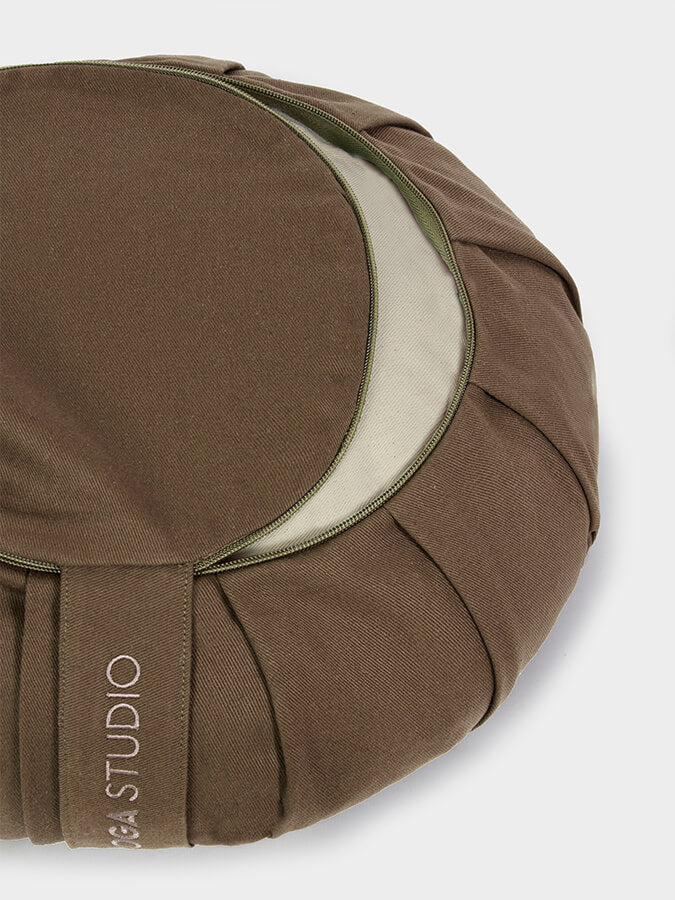 Organic Buckwheat Zafu Meditation Cushion - Round Yoga Pillow for Comfortable Seating, Posture Support & Zen Practice - Perfect for Home, Studio & Meditation Spaces