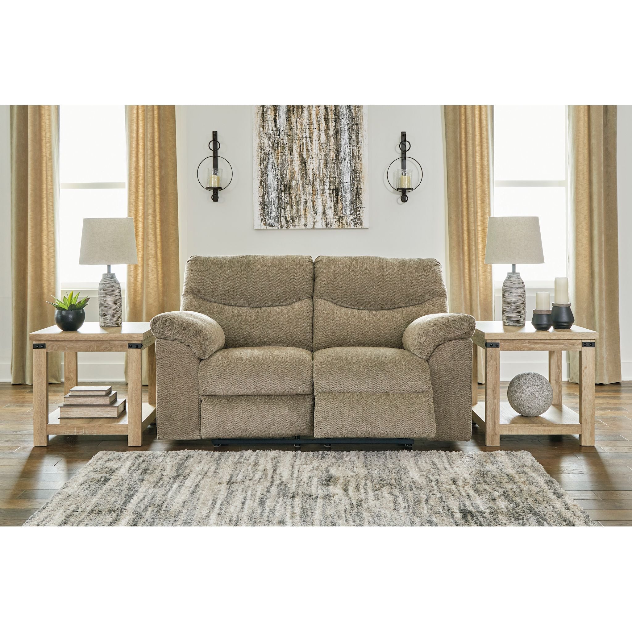 Alphons Reclining Loveseat - Modern Comfortable 2-Seater Sofa with Adjustable Backrest | Perfect for Living Room, Home Theater & Small Spaces