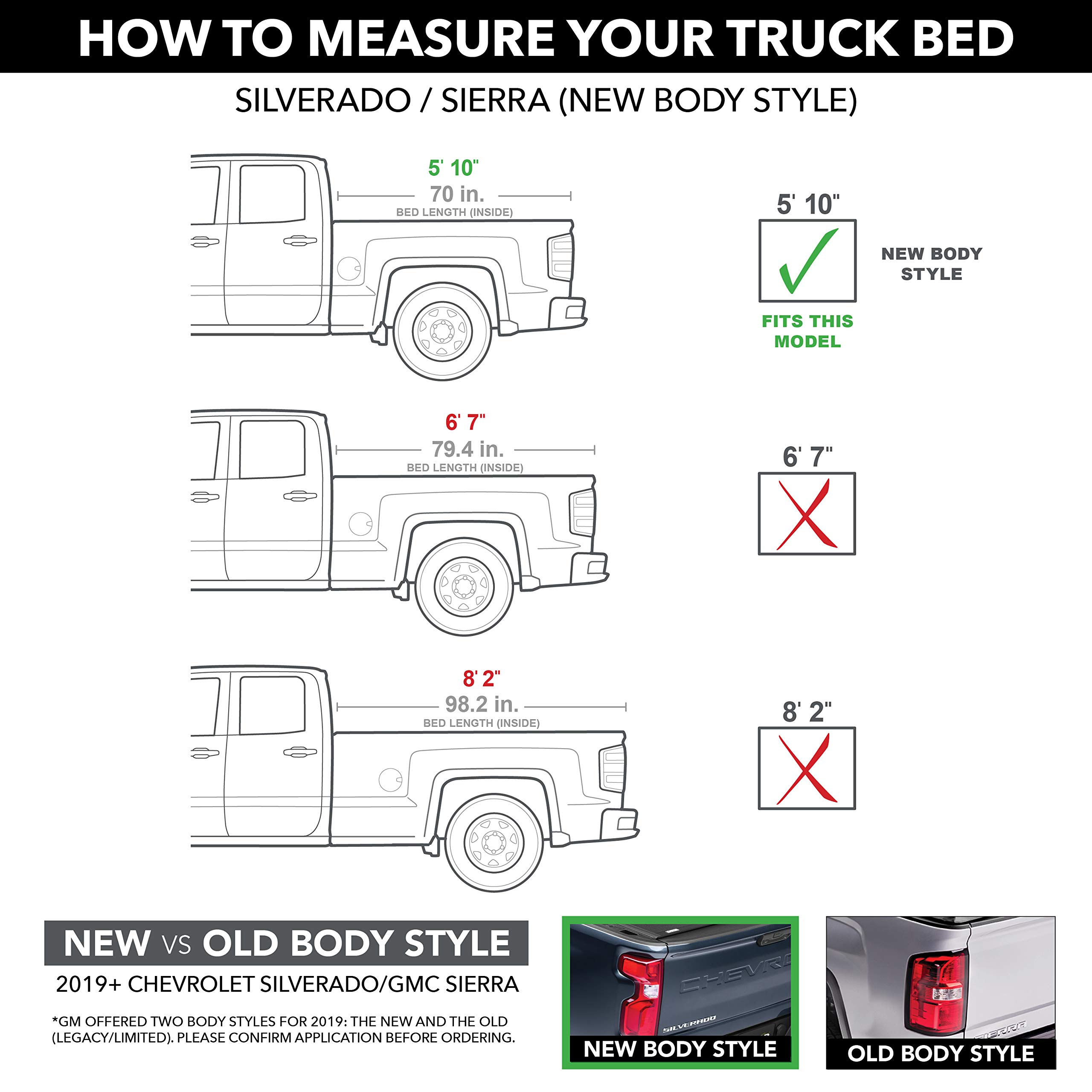 Extang Trifecta e-Series Soft Folding Truck Bed Tonneau Cover for 2019-2025 Chevy Silverado & GMC Sierra | 77456 | 5'10