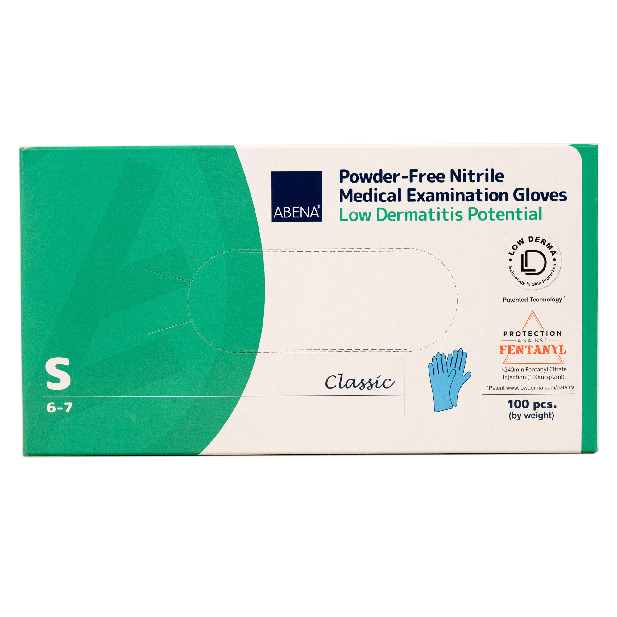 Abena Nitrile Gloves - Chemotherapy Approved, Latex-Free, Powder-Free Disposable Gloves for Medical Use, Food Handling & Cleaning - 100/Box
